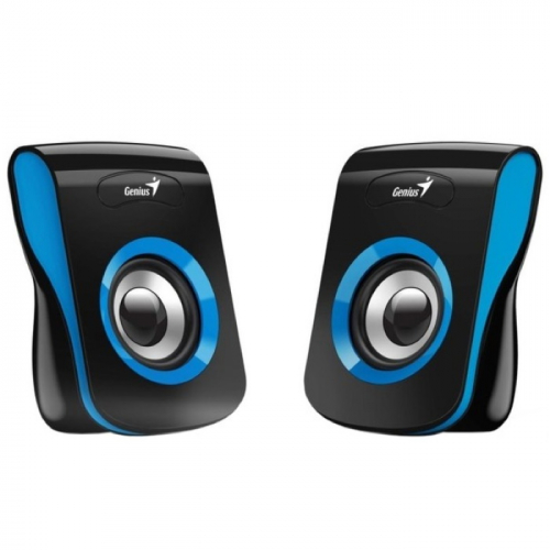 Колонки компьютерные Genius SP-Q180, 2.0, 2 x 3W RMS, 150-20000 Гц, USB-power, Blue (31730026403)