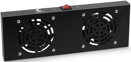 Модуль вентиляторный Cabeus (TRAY-FAN2-BK) 2 вент. черный