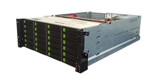 Rikor 4U Server RP6436DSE noCPU(2)2nd GenScalable NOHS EATX(5+1)/TDP 205W/no DIMM(16)/HDD(24)LFF+HDD(12)LFF+HDD(2)SFF/4x1Gbe/7xFHHL/1xM.2 NVMe, 1xM.2 SATA/1xFH/2x1200W/МПТ (RP6436DSE-PВ35-4GL-1200HS)