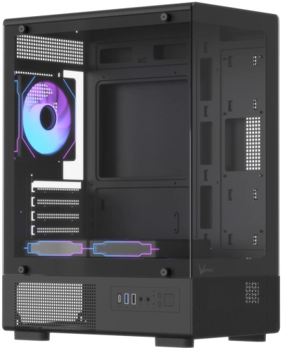 Корпус Formula Crystal Z1CM Plus AR v2 черный без БП mATX 5x120mm 1xUSB3.0 audio bott PSU (CRYSTAL Z1CM PLUS BLACK AR V2) фото 8