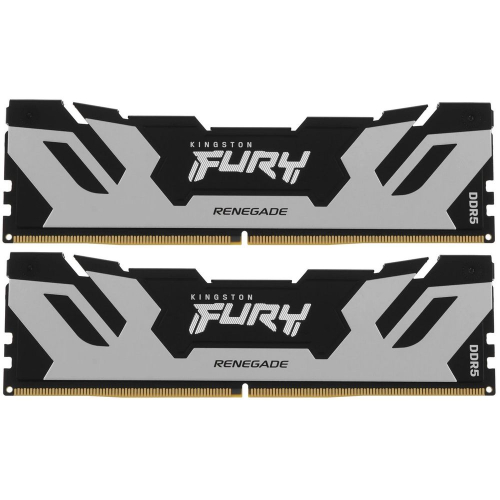 Модуль памяти Kingston 48GB DDR5 8000 FURY Renegade Silver/ Black Non-ECC Unbuffered DIMM (Kit 2*24gb) CL38 (KF580C38RSK2-48)