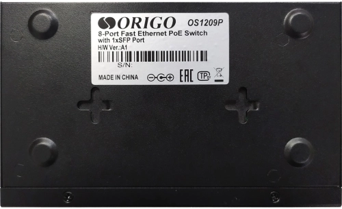 ORIGO OS1209P/ 80W/ A1A Неуправляемый PoE-коммутатор 8x100Base-TX PoE+, 1x1000Base-X SFP, PoE-бюджет 80 Вт, корпус металл (OS1209P/80W/A1A) фото 2