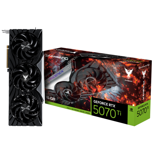 Видеокарта Gainward RTX5070Ti PHOENIX 16GB GDDR7 256bit 3xDP HDMI 3FAN RTL (NE7507T019T2-GB2031C)