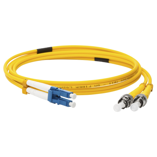 Патч-корд оптический LANMASTER, LSZH, дуплексный, ST/ UPC-LC/ UPC, SM OS2, 5 м (LAN-2ST-2LC/SU-5.0)