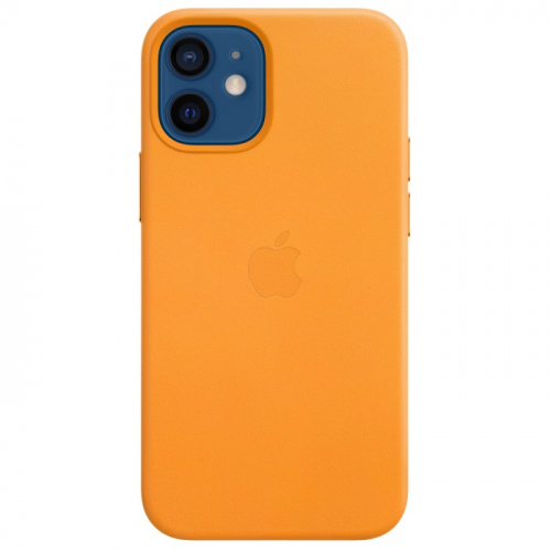 Чехол Apple MagSafe для iPhone 12 mini кожаный золотой апельсин (MHK63ZE/A)