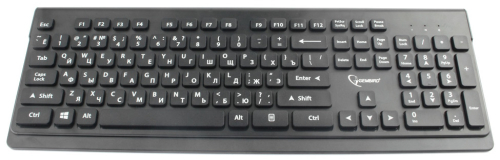 Клавиатура + мышь Gembird KBS-7200, беспроводной комплект, черный, 2.4ГГц/ 10м, 1600 DPI, мини-приемник-USB, Chocolate дизайн (KBS-7200) фото 2