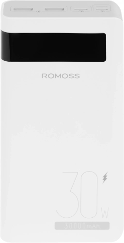 Мобильный аккумулятор Romoss Sense8PS Pro 30000mAh QC3.0/PD3.0 5A белый (6936857200963) фото 4