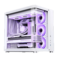 Корпус без блока питания/ Case JONSBO TK-2, Midi-Tower, TG, no fans, 1xUSB-A 3.2 + 1xUSB-C 3.2, ATX, mATX, mITX White (TK-2 WHITE)
