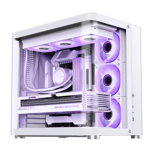 Корпус без блока питания/ Case JONSBO TK-2, Midi-Tower, TG, no fans, 1xUSB-A 3.2 + 1xUSB-C 3.2, ATX, mATX, mITX White (TK-2 WHITE)