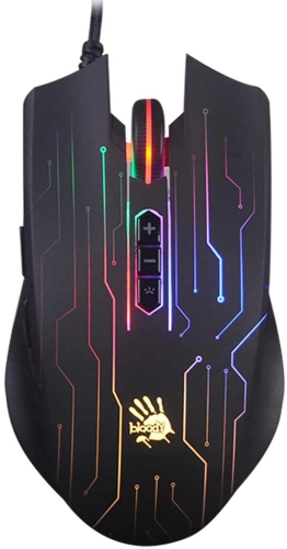 Мышь A4Tech Bloody Q82 черный/рисунок оптическая 6200dpi USB 8but (Q82#MLN)