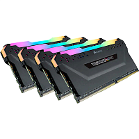 Память оперативная/ Corsair DDR4, 3600MHz 32GB 4x8GB DIMM, Unbuffered, 18-22-22-42, XMP 2.0, VENGEANCE RGB PRO Heatspreader, RGB LED, 1.35V (CMW32GX4M4D3600C18)