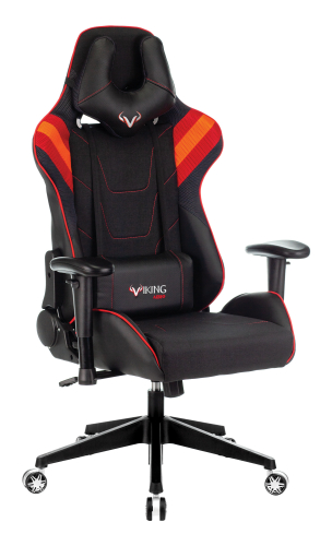 Кресло игровое Zombie VIKING 4 AERO черный/красный ткань/эко.кожа с подголов. крестов. пластик (VIKING 4 AERO RED)
