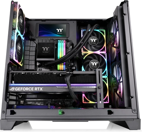 Корпус Thermaltake View 390 Air черный без БП E-ATX 2x120mm 2xUSB3.0 1xUSB3.1 audio bott PSU (CA-11F-00M1WN-00) фото 2