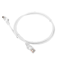 Патч-корд RJ45 - RJ45, 4 пары, UTP, категория 6, 7 м, белый, LSZH, LANMASTER LAN-PC45/U6-7.0-WH