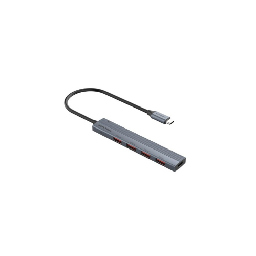 Концентратор Vention OTG USB 3.2 Gen 2 Type-C на 4 USB порта + USB-C PD Серый - 0.15м. (CKHHB)