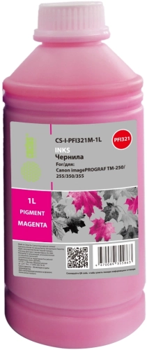 Чернила Cactus CS-I-PFI321M-1L PFI-321/121 пурпурный1000мл для Canon imagePROGRAF TM-250/TM-255/TM-350/TM-355
