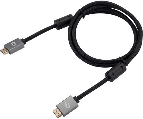 Кабель аудио-видео Digma HDMI (m)/HDMI (m) 1.5м. феррит.кольца позолоч.конт. черный (D-HDMI-2FF-V2.0-1.5M)