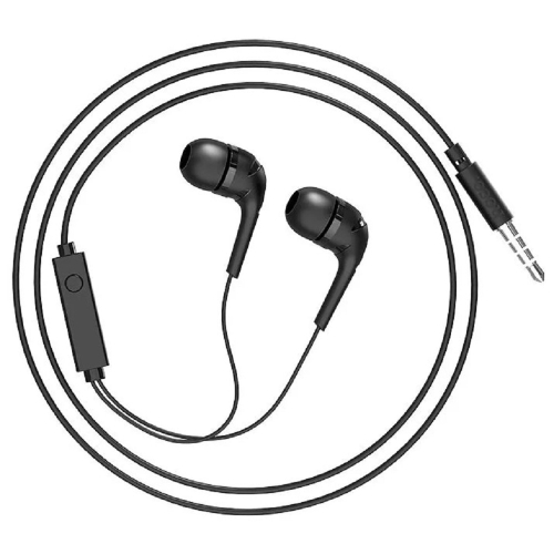 HOCO M40/ Наушники + микрофон/ Многофункциональная кнопка/ 1.2м/ 3.5 mm jack/ Black (HC-84563)