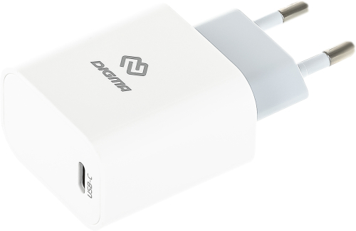 Сетевое зар./ устр. Digma DGW2C 20W 3A (PD) USB-C универсальное белый (DGW2C0F010WH)