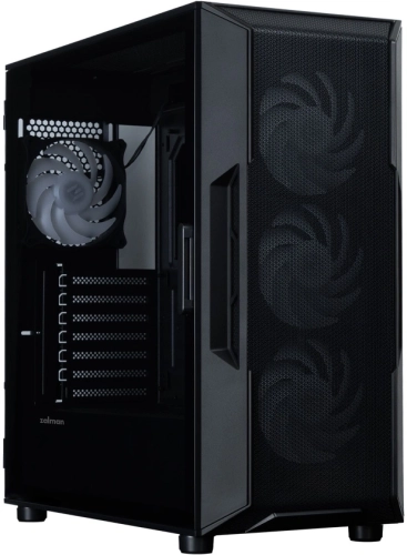 корпус ZALMAN i3 NEO V2, ATX, BLACK, FRONT MESH, WINDOW, 2xCombo (3.5 or 2.5), 1x2.5, 1xUSB Type C, 1xUSB3.0, FRONT 3x120mm FRGB, REAR 1x120mm FRGB (I3 NEO V2 BLACK) фото 4