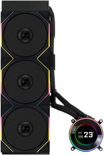 Система водяного охлаждения Lian-Li HydroShift II LCD-C 360TL ARGB Soc-AM5/AM4/1700/1851 черный 4-pin 33dB Al+Cu LCD Ret (G89.GHS2LCD36TB.R0) фото 2