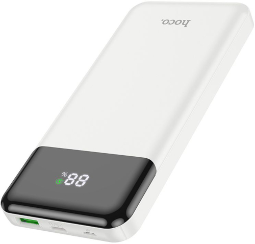 Мобильный аккумулятор Hoco J102 Cool figure 10000mAh QC3.0/ PD3.0 20W 3A USB-A/ USB-C белый (J102 COOL FIGURE WHITE) фото 2
