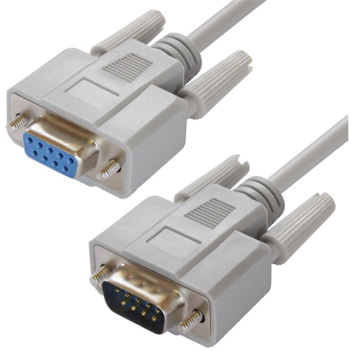 GCR Удлинитель 0.3m 0-модемный COM, DB9/DB9 9M/9F, серый, 30 AWG, GCR-51626