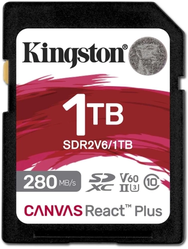 Флеш карта SDXC 1TB Kingston SDR2V6/ 1TB Canvas React Plus w/ o adapter (SDR2V6/1TB)