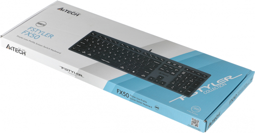 Клавиатура A4Tech Fstyler FX50 серый USB slim Multimedia (FX50 GREY) фото 40