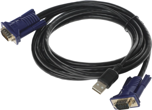 Кабель KVM Origo OKVMCU3 3м черный VGA-USB (m) (OKVMCU3/A1A)