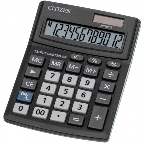 Калькулятор настольный Citizen SD-212/CMB1201BK черный 12-разр. (CMB1201-BK) фото 2