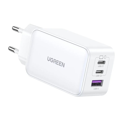 Сетевое зарядное устройство UGREEN CD244 (15334) Nexode 65W USB-A+2*USB-C GaN Tech Fast Charger EU. Цвет: белый (15334_)