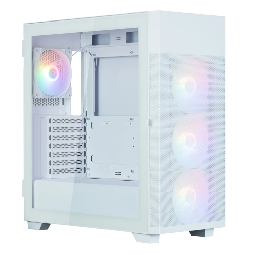 Корпус ZALMAN S5 NEO, ATX, WHITE, WINDOW, 2xCOMBO (3.5