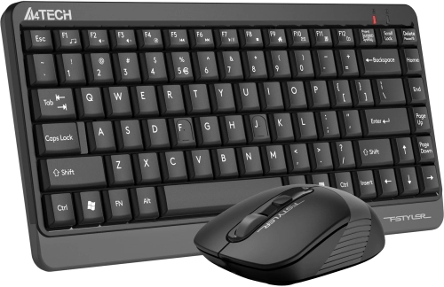 Клавиатура + мышь A4Tech Fstyler FG1110 клав:черный/серый мышь:черный/серый USB беспроводная Multimedia (FG1110 GREY) фото 2