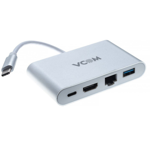 Кабель-адаптер/ Кабель-адаптер USB3.1 Type-CM-->HDMI+USB3.0+RJ45+PD charging VCOM <CU455>