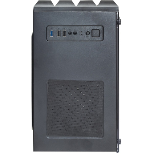 Exegate EX294383RUS Корпус Minitower ExeGate Mistery R3 (mATX, без БП, 2*USB+1*USB3.0, аудио, черный, 4 вент. 12см с RGB подсветкой, боковая панель - закаленное стекло) фото 3