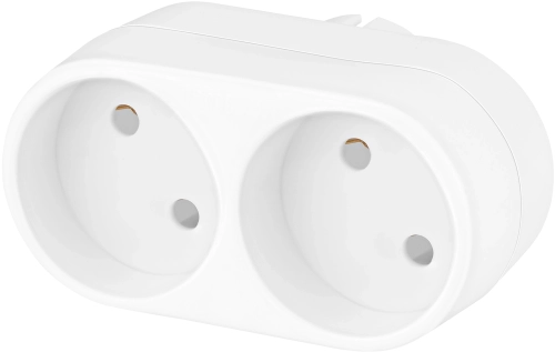 Сетевой разветвитель Buro BU-PS2-W (2 розетки) белый (пакет ПЭ) фото 2