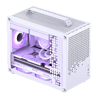 Корпус без блока питания/ Case JONSBO Z20, Mini-Tower, TG, no fan, 1xUSB-A 3.2 + 1xUSB-C 3.2, mATX, mITX White (Z20 WHITE)
