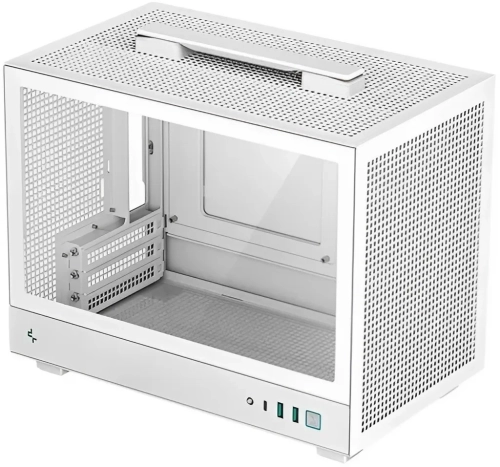 Корпус ПК без блока питания/ Deepcool Case CH160, 2xUSB3.0, 1xType-C, no fan, mITX, White (R-CH160-WHNGI0-G-1)