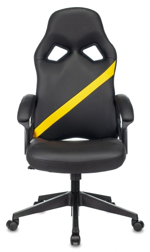 Кресло игровое Zombie Driver черный/ желтый экокожа с подголов. крестов. пластик (ZOMBIE DRIVER YEL) фото 12