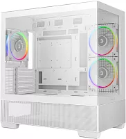корпус Deepcool CG380 3F WH без БП, боковое окно (панорама), 3x120mm ARGB PWM вентилятора, белый, mATX (R-CG380-WHAGM3-G)