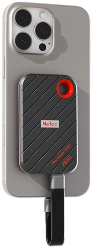 SSD накопитель Netac ZX20 II 1TB USB 3.2 Gen 2 Type-C External Magnetic Portable SSD, R/ W up to 2000MB/ 1800MB/ s, with USB C to A cable and 20Gbps USB C to C cable 3Y wty (NT01ZX20II-1T0-32BK) фото 3