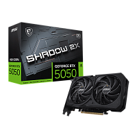 Видеокарта MSI PCI-E 5.0 RTX 5050 8G SHADOW 2X OC NVIDIA GeForce RTX 5050 8Gb 128bit GDDR6 2602/20000 HDMIx1 DPx3 HDCP Ret