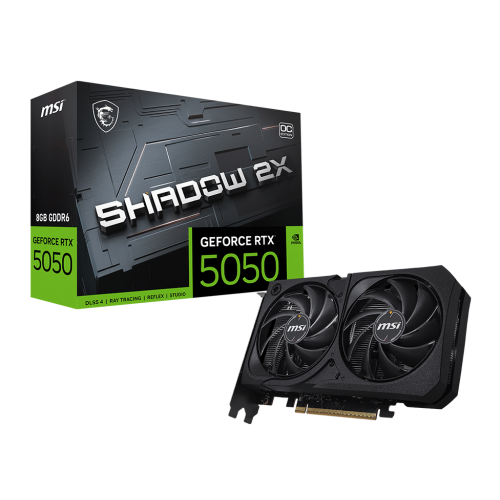 Видеокарта MSI PCI-E 5.0 RTX 5050 8G SHADOW 2X OC NVIDIA GeForce RTX 5050 8Gb 128bit GDDR6 2602/20000 HDMIx1 DPx3 HDCP Ret