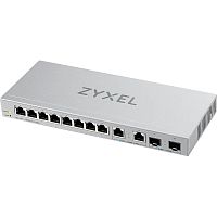 Мультигигабитный Smart L2 коммутатор Zyxel XGS1210-12, 8xGE, 2x1/ 2,5GE, 2xSFP+, настольный, бесшумный (XGS1210-12-ZZ0102F)