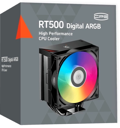 Устройство охлаждения(кулер) PcCooler RT500 Digital BK ARGB Soc-AM5/ AM4/ 1200/ 1700/ 1851 4-pin 32dB Al+Cu LCD 240W Ret (RT500-BKAWYL-GL) фото 2