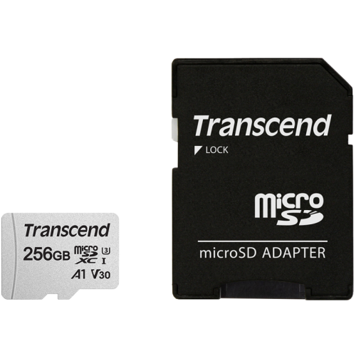 Карта памяти Transcend 256GB UHS-I U3A1 microSD with Adapter (TS256GUSD300S-A)