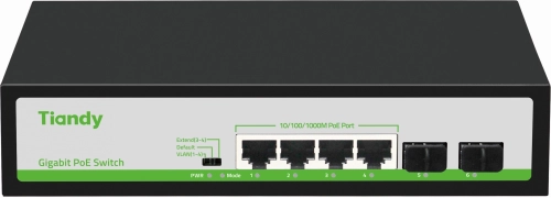 Коммутатор Tiandy TC-P3S06 H/ 0402/ AT/ 60 (TC-P3S06 H/0402/AT/60)