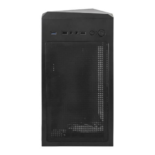Exegate EX292858RUS Корпус Miditower ExeGate EVO-8225 (ATX, без БП, 2*USB+1*USB3.0, черный, 2 вент. с RGB подсветкой и полоса на передней панели, боковая панель - закаленное стекло) фото 3