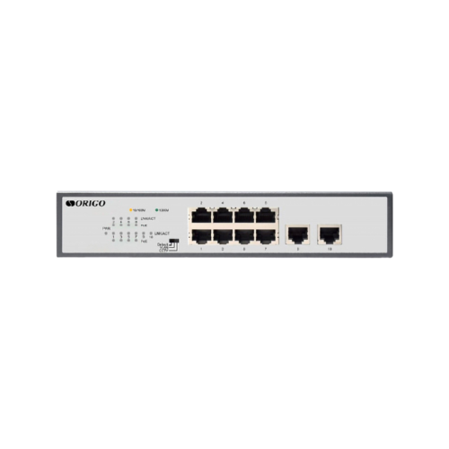 Коммутатор/ Unmanaged Switch 8x1000Base-T PoE, 2x1000Base-T, PoE Budget 120W, Long-range PoE up to 250m, 19